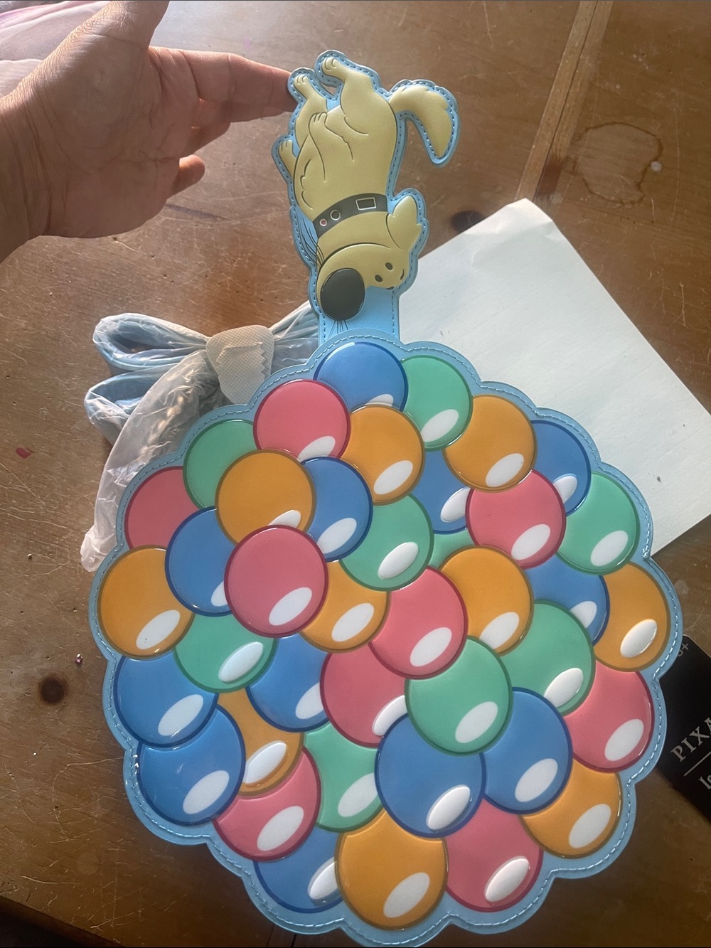 Pixar Puppy Balloon Cluster Party Crossbody Bag — Blue, Pink, Green, Orange